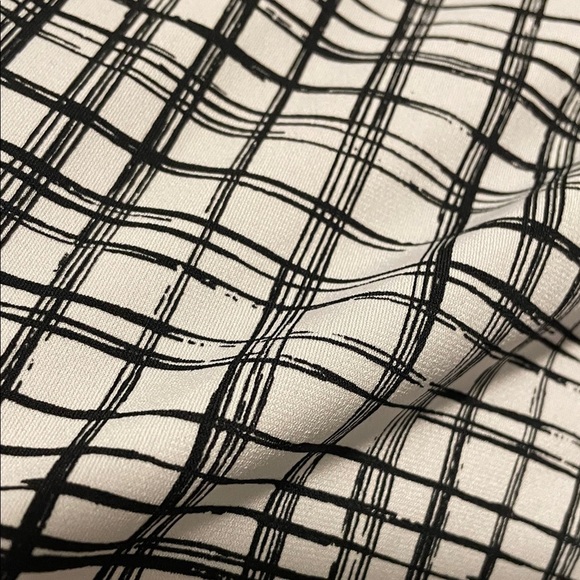 Black and White Checkered Women's Blouse - Picture 4 of 5